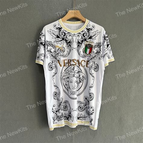 italy versace soccer jersey|white italy versace kit.